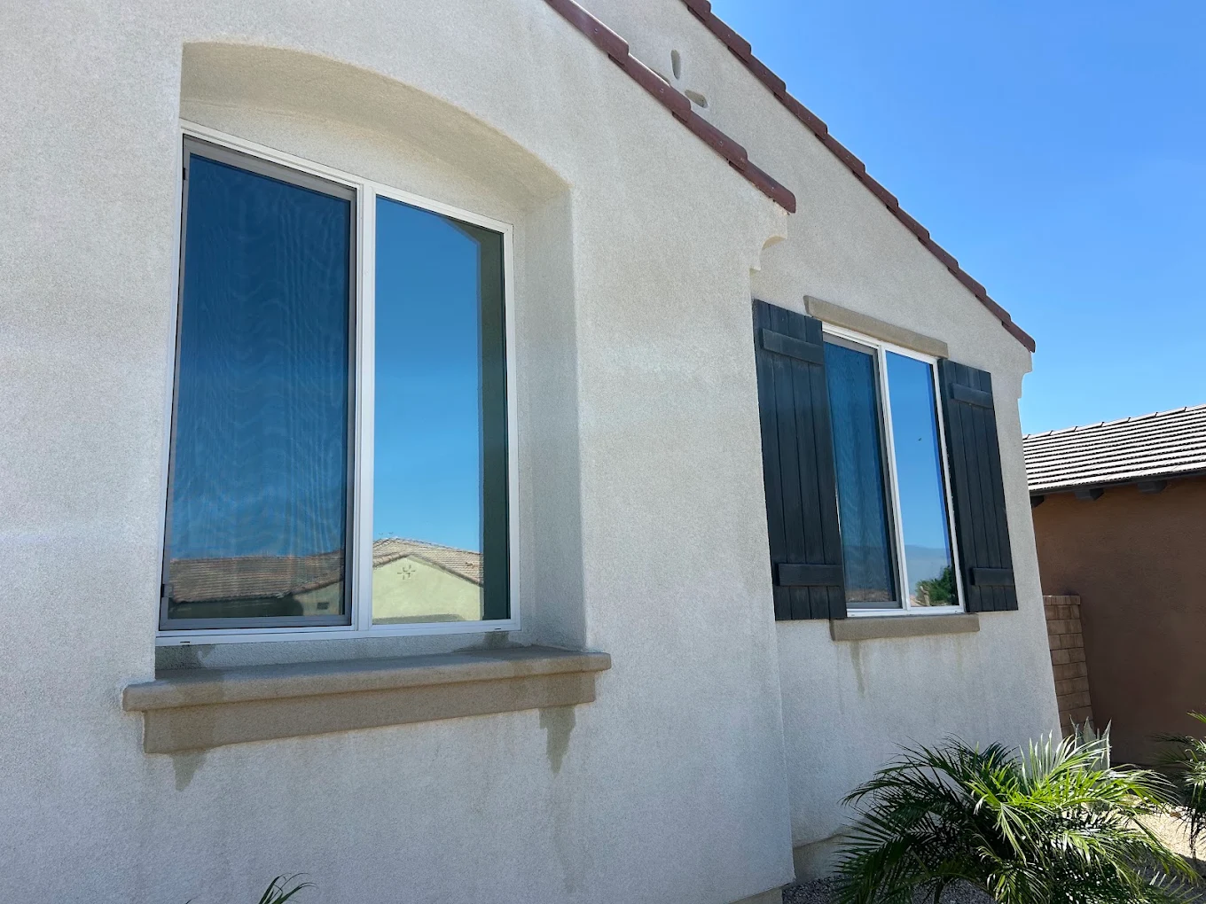 DR 5 percent window film installed on a Coachella Valley home