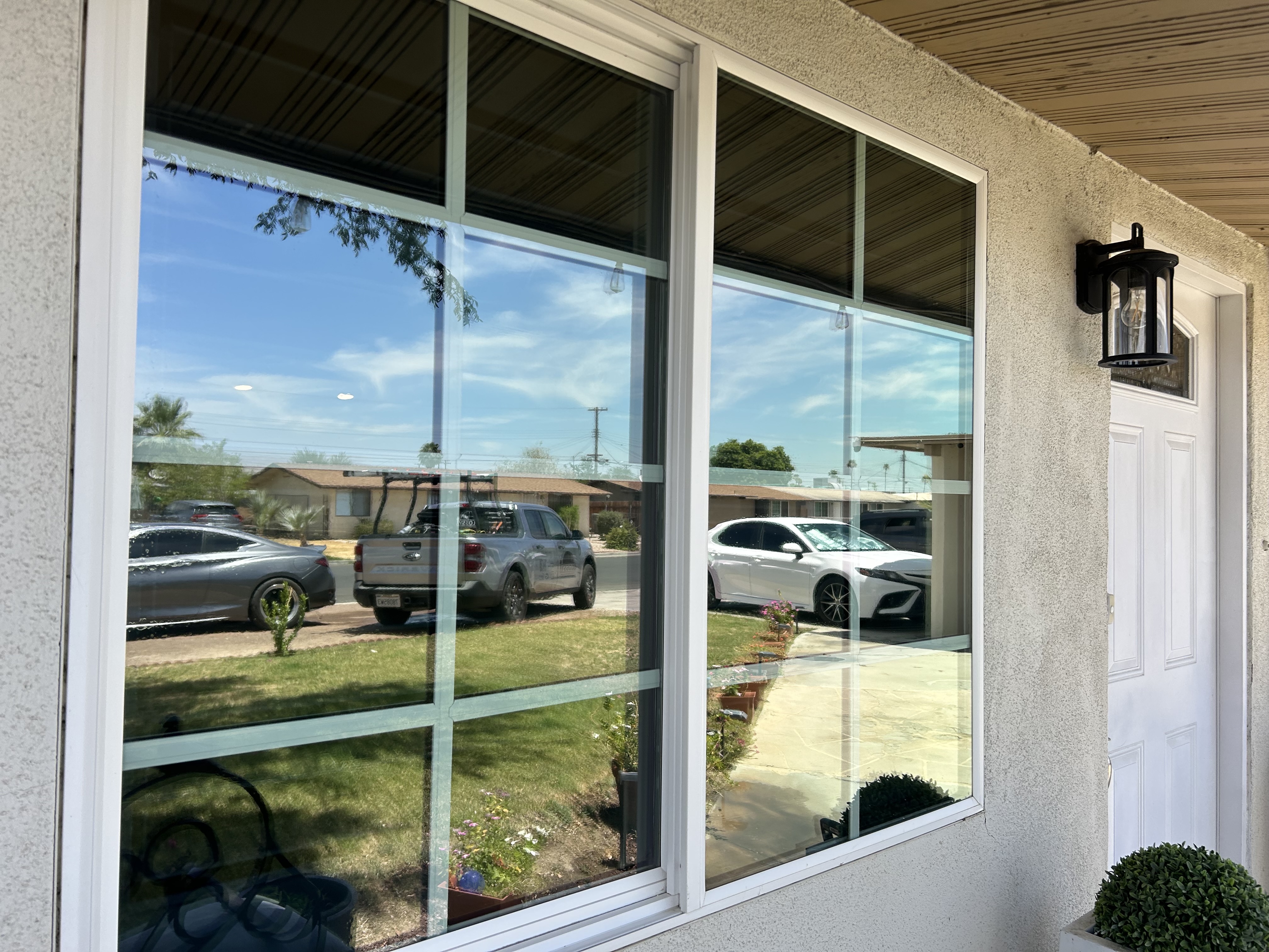 Lunar 20 percent tint on residential windows from outside